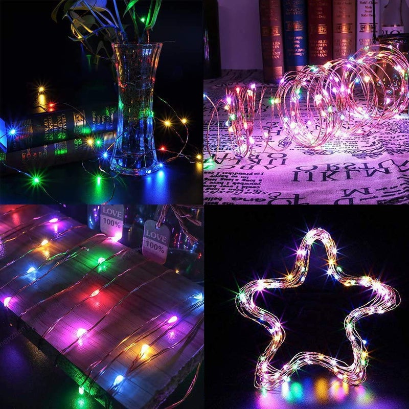 Lezonic Outdoor Solar Christmas Lights Waterproof,2 Pack Total 240LED 24M/80Ft Garden Light Waterproof 8 Modes Outdoor Copper Wire Solar String Lights Patio Decor,Porch Hanging Light (Colored) - Image 5